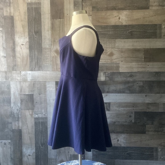 ModCloth navy fit and flare dress size 4xlarge garden party dark feminine witchy - Picture 7 of 11